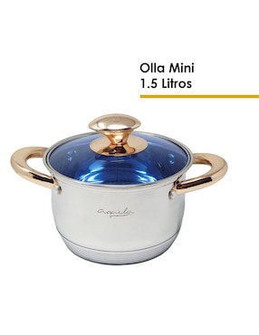 Batería de cocina Aquila Siberia de acero inoxidable antiadherente convencional 12 piezas