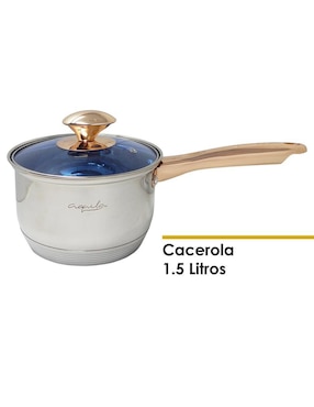 Batería de cocina Aquila Siberia de acero inoxidable antiadherente convencional 12 piezas