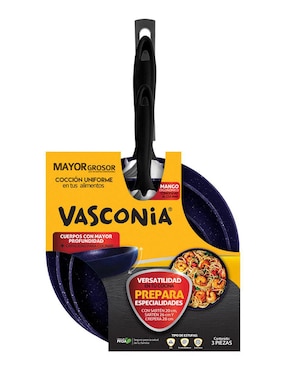 Set de sartenes Vasconia de aluminio 3 piezas