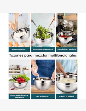 Set bowl Aquila JE3993 7 piezas de acero inoxidable