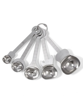 Set cucharas Kikkerland de acero inoxidable 5 piezas