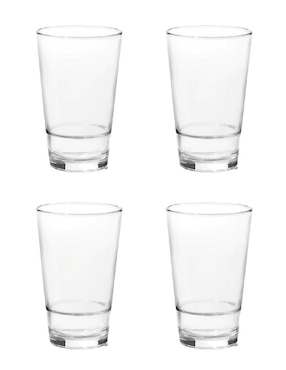 Vaso Highball Tossware Diamante De Tritán Con 4 Piezas