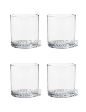 Vaso Old Fashion Tossware Diamante De Tritán Con 4 Piezas