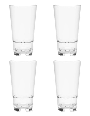 Vaso Highball Tossware Diamante De Tritán Con 4 Piezas