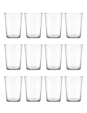 Set vaso Doble Pack Vicrila Sidra Maxi de cristal templado con 12 piezas