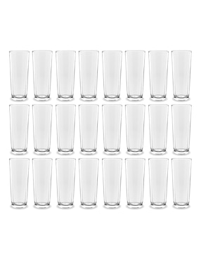 Set vaso High Ball Glassia de cristal con 24 piezas