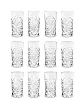 Set vaso High Ball Glassia de cristal con 12 piezas