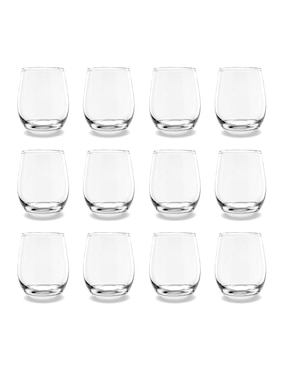 Set vaso Doble Pack Glassia Elsa de cristal con 12 piezas