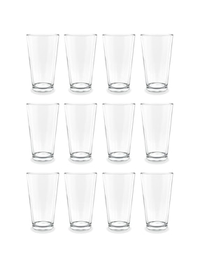 Set vaso Doble Pack Glassia de cristal con 12 piezas