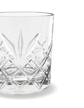Set vaso old fashion Glassia Elsa de cristal con 12 piezas