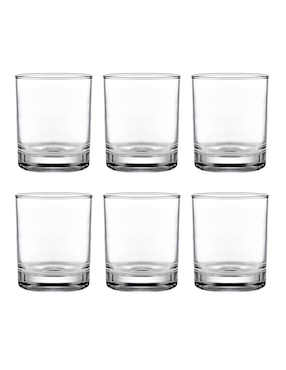 Set vaso old fashion Vicrila Merlot de cristal con 6 piezas