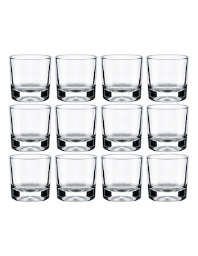 Set vaso Doble Pack Vicrila de cristal con 12 piezas