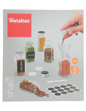 Set de especieros tradicional Metaltex Line Shake