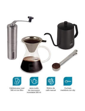 Molino para café Casa Litus de acero inoxidable