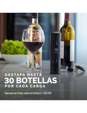 Sacacorchos eléctrico Avera de plástico
