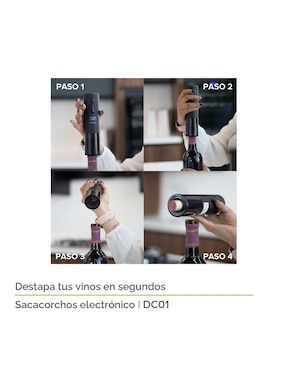 Sacacorchos eléctrico Avera de plástico