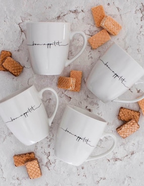 Set de tazas clásicas Crown Baccara Bon Appétit 4 piezas