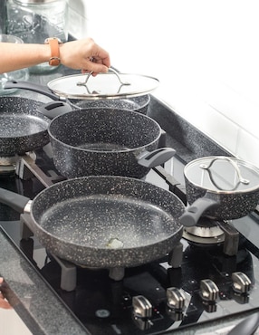 Batería de cocina Cinsa Forta Roca de aluminio anodizado antiadherente sin PFOA 5 piezas