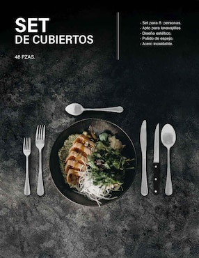Set cubiertos Idea Nuova de acero inoxidable 40 piezas