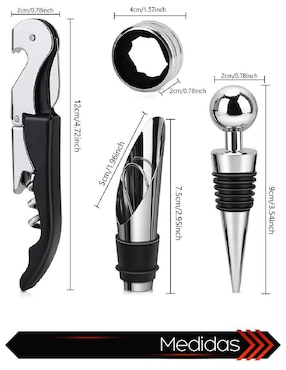 Set bar Chic Fantasy de acero inoxidable
