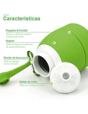 Termo Aquila de plástico Meimia con tapa push pull 580 ml