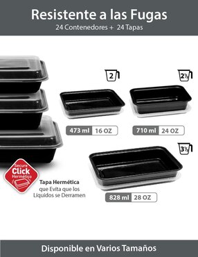 Set contenedores Berry Hip de plástico 24 piezas