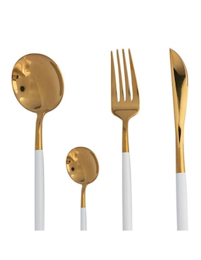 Set cubiertos Chefmaker Aziel de acero inoxidable 16 piezas