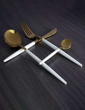 Set cubiertos Chefmaker Aziel de acero inoxidable 16 piezas