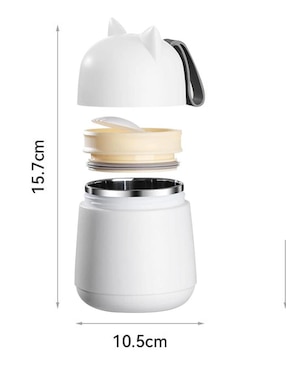 Termo Happy Ware de acero inoxidable con tapa rosca