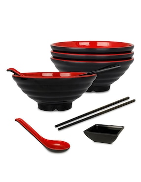 Set Bowl Casa Litus Para Ramen De Melamina