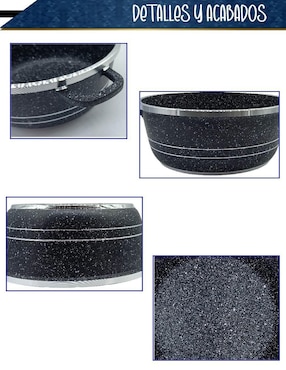 Batería de cocina Rd Royal Cook de aluminio fundido antiadherente minerales naturales 10 piezas