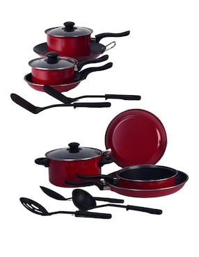 Batería de cocina Colorhome ColorSteel de acero antiadherente sin PFOA 16 piezas