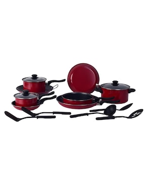 Batería de cocina Colorhome ColorSteel de acero antiadherente sin PFOA 16 piezas