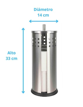 Portarrollos de acero inoxidable Ellegance Houseware 2 rollos