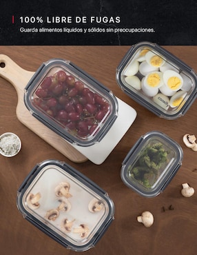 Set contenedores Cookify de plástico 8 piezas