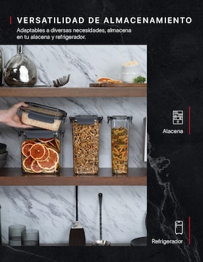 Set contenedores Cookify de plástico 8 piezas