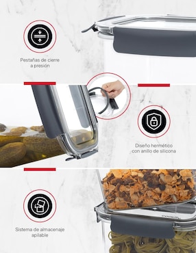 Set contenedores Cookify de plástico 8 piezas