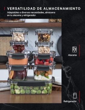 Set contenedores Cookify de plástico 18 piezas