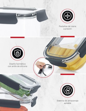 Set contenedores Cookify de plástico 18 piezas