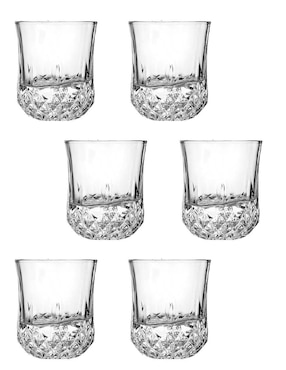 Vaso Tequilero Chic Fantasy De Cristal Con 6 Piezas