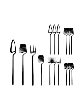 Set cubiertos Bluelander de acero inoxidable 16 piezas
