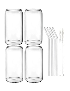 Set vaso Doble Pack Bluelander de vidrio con 10 piezas
