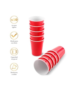 Set vaso Doble Pack Redlemon con 10 piezas