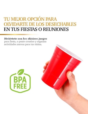 Set vaso Doble Pack Redlemon con 10 piezas