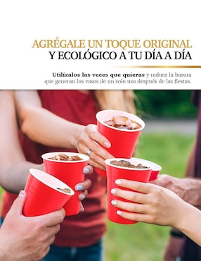 Set vaso Doble Pack Redlemon con 10 piezas