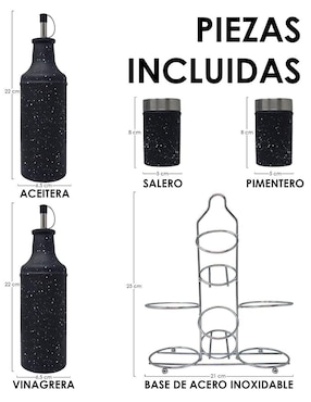 Set de aceite y vinagre Aquila de silicón