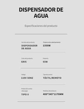 Dispensador de agua eléctrico Aoku
