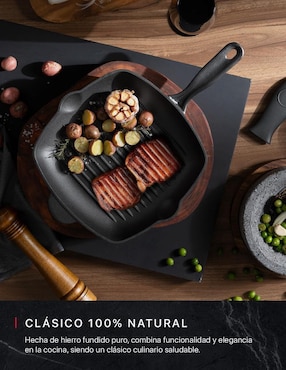Sartén grill Cookify de hierro fundido