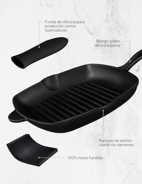 Sartén grill Cookify de hierro fundido