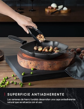 Sartén grill Cookify de hierro fundido